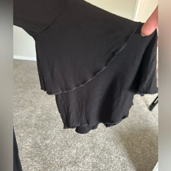 5/$25 Zenana Premium black boho draping loose fitting midi dress size medium - Picture 8 of 9